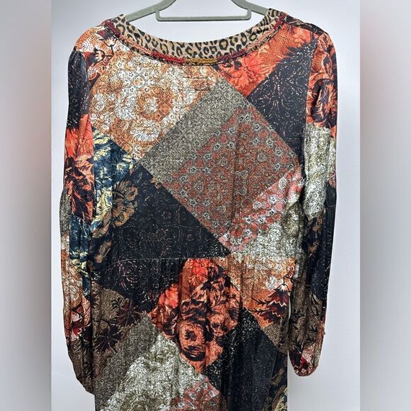 JOHNNY WAS Mabel Silk Boho Dress in Multi M - Picture 6 of 8